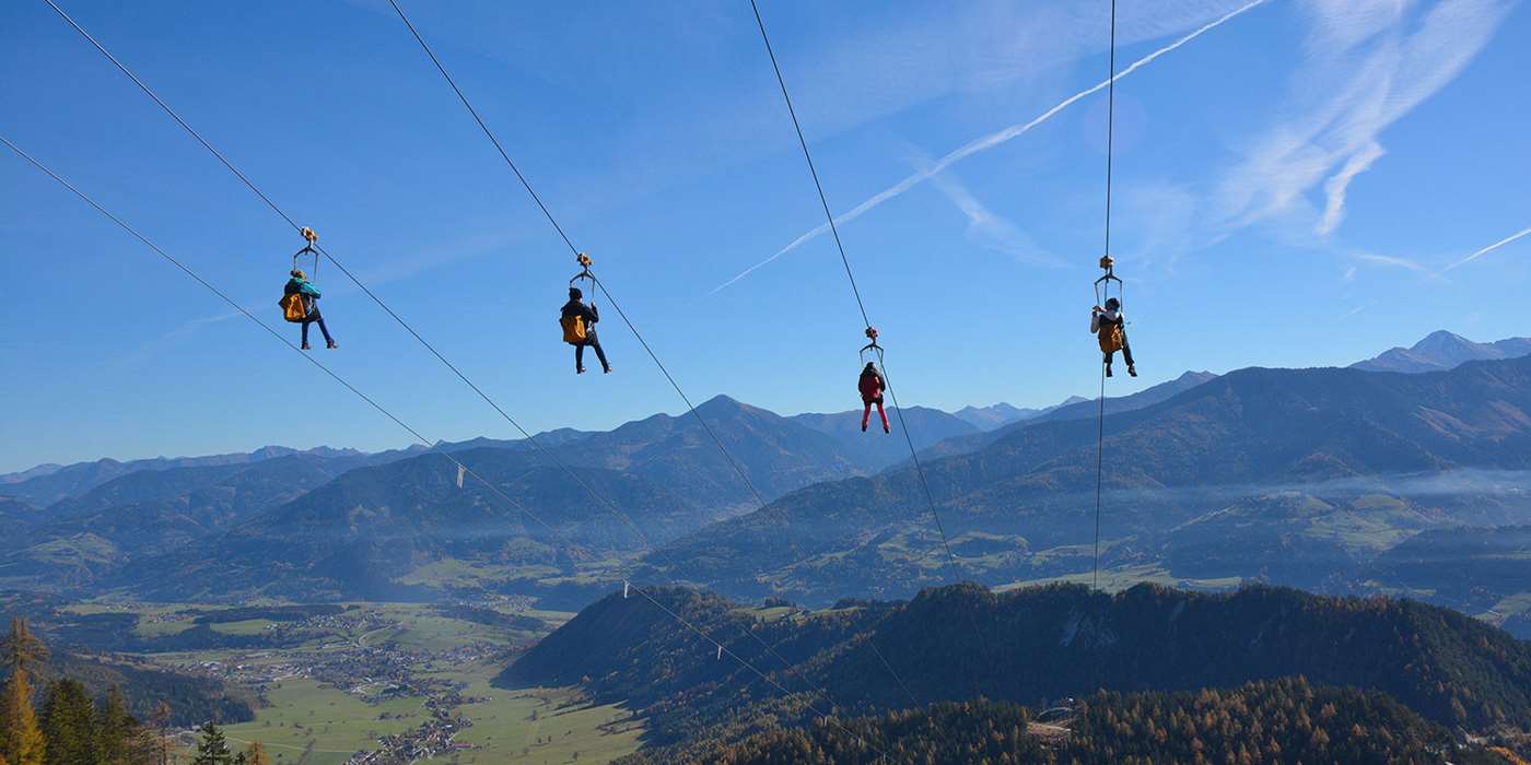 Zipline in Gröbmingerland in Schladming-Dachstein Österreich